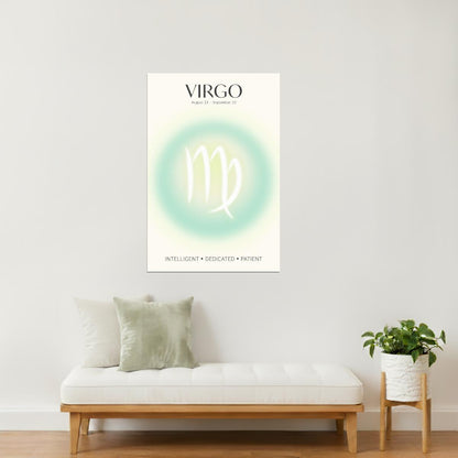 Virgo Zodiac Sign | Spiritual Minimalist Art | Astrology Wall Art Print Poster