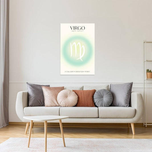 Virgo Zodiac Sign | Spiritual Minimalist Art | Astrology Wall Art Print Poster