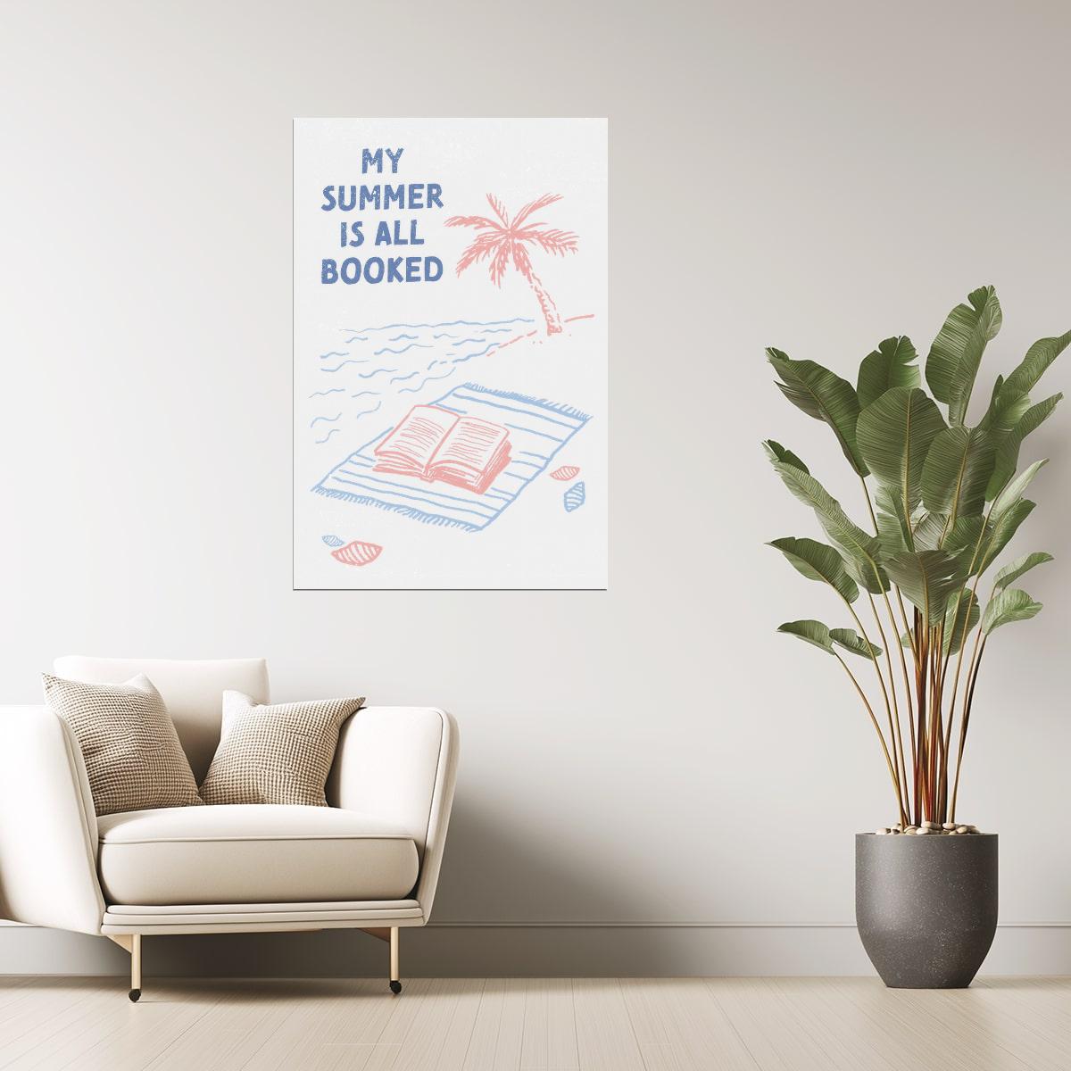 My Summer Is All Booked | Coastal Granddaughter Bookish Aesthetic Poster