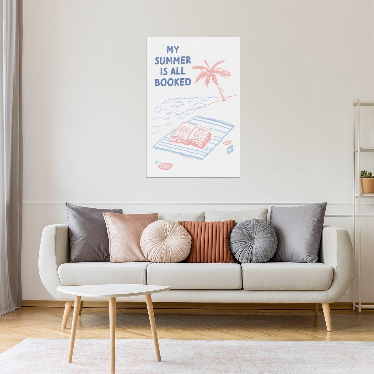 My Summer Is All Booked | Coastal Granddaughter Bookish Aesthetic Poster