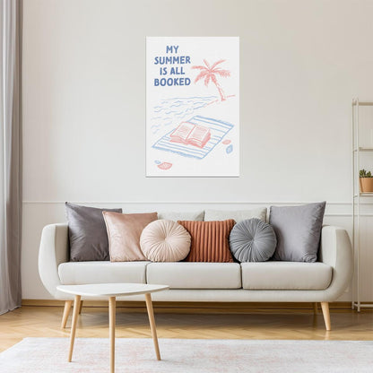 My Summer Is All Booked | Coastal Granddaughter Bookish Aesthetic Poster