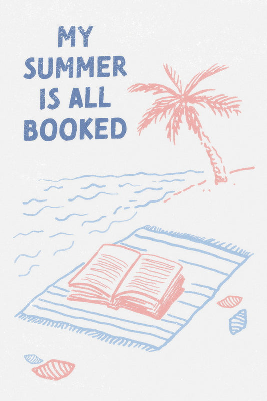 My Summer Is All Booked | Coastal Granddaughter Bookish Aesthetic Poster
