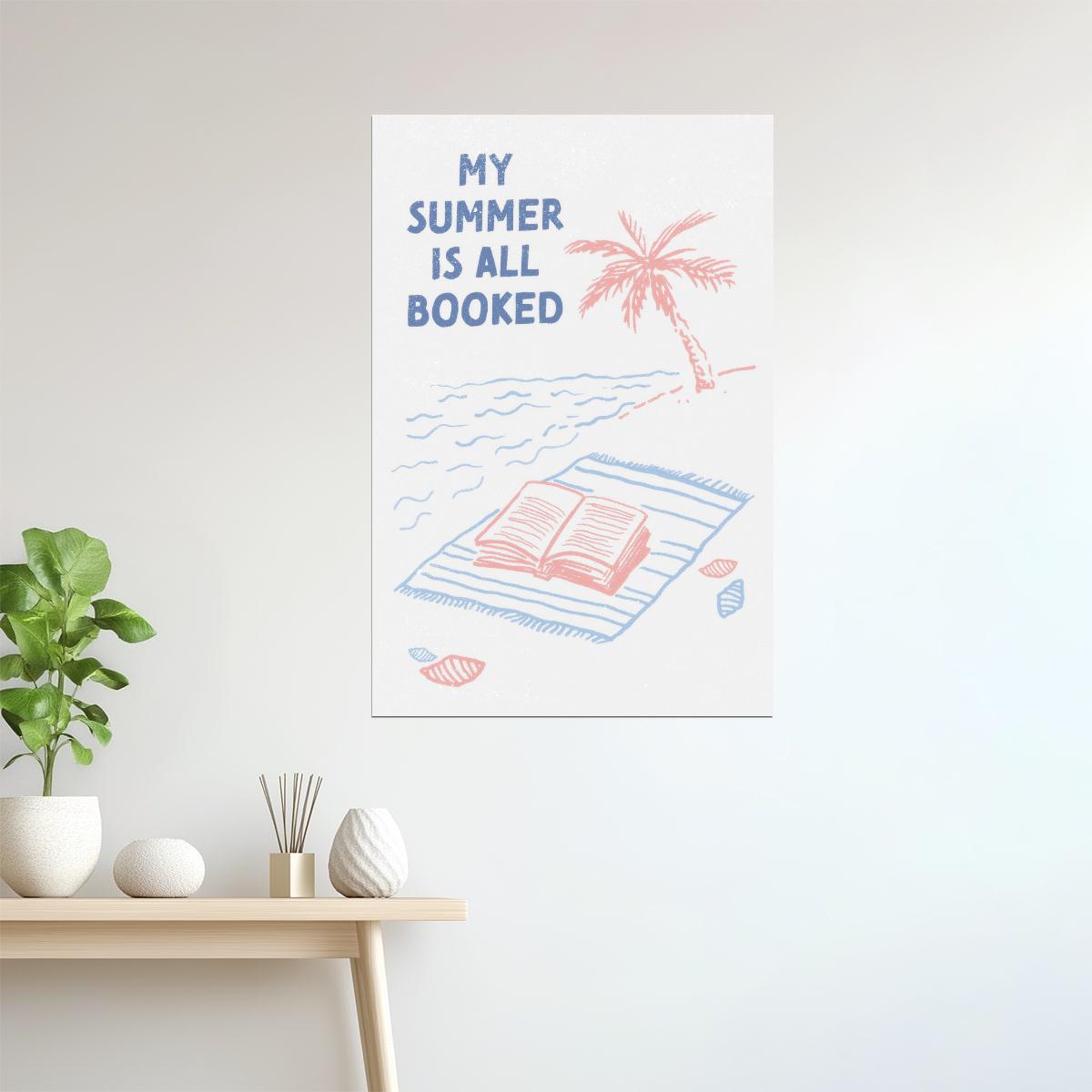 My Summer Is All Booked | Coastal Granddaughter Bookish Aesthetic Poster