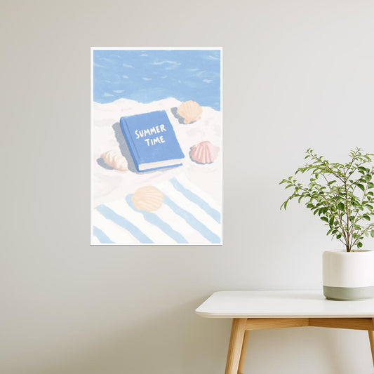 Summer Time with Seashells | Coastal Granddaughter Bookish Aesthetic Poster