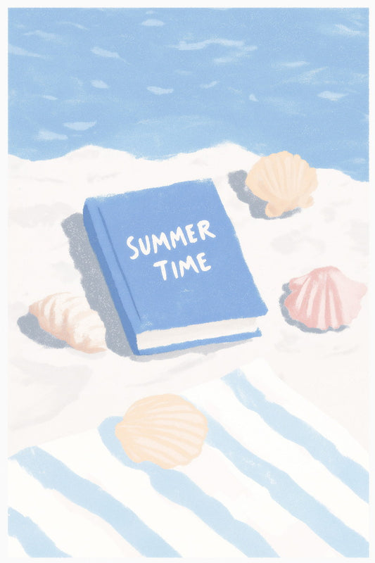 Summer Time with Seashells | Coastal Granddaughter Bookish Aesthetic Poster