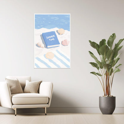 Summer Time with Seashells | Coastal Granddaughter Bookish Aesthetic Poster