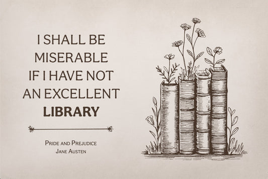Jane Austen Literary Quote | Bookish Vintage Aesthetic Poster