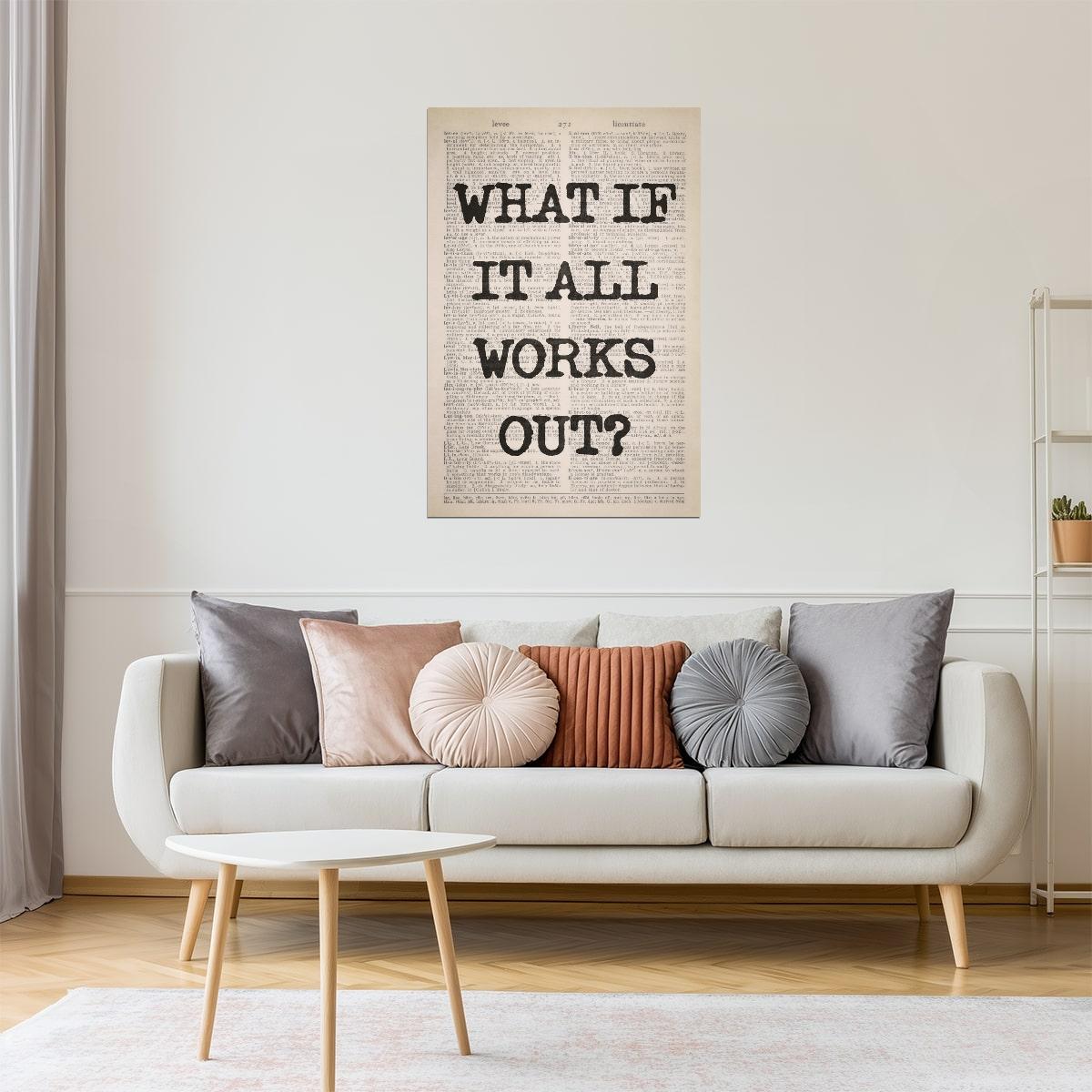 What If It All Works Out | Vintage Newspaper Poster