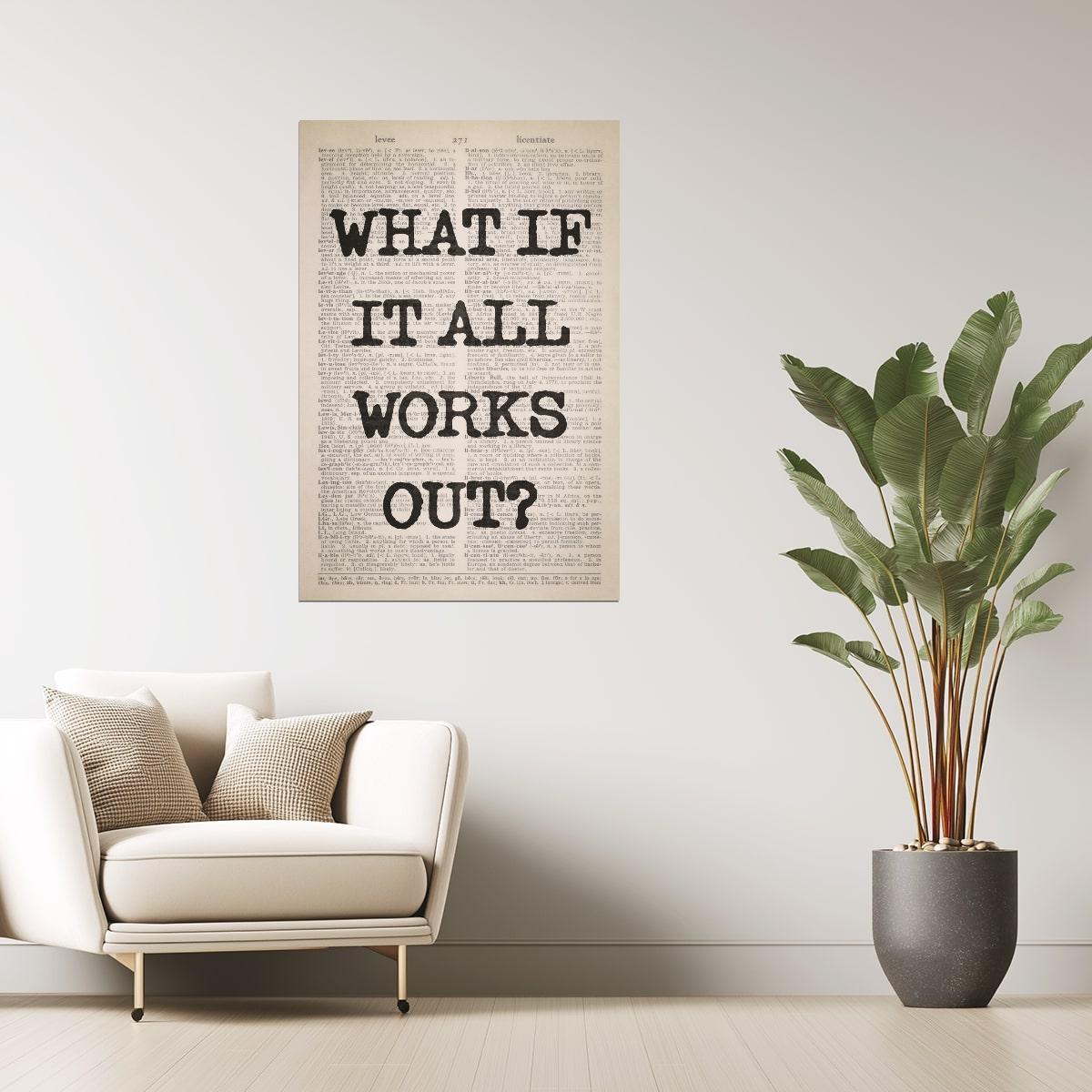What If It All Works Out | Vintage Newspaper Poster