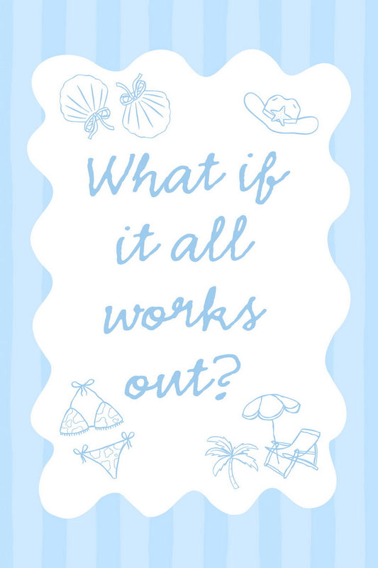 What If It All Works Out | Coastal Granddaughter Seashell Poster