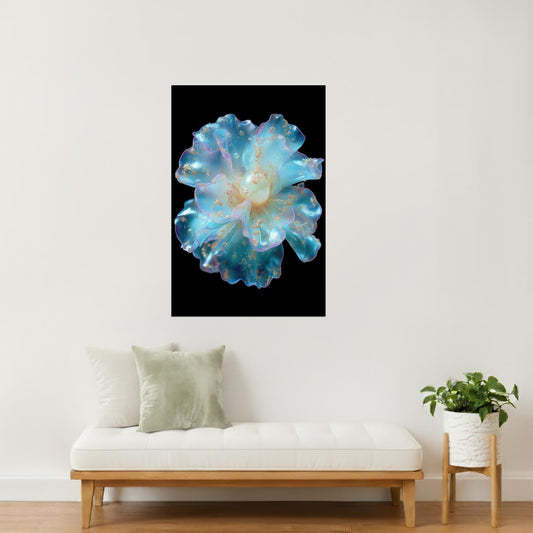 Holographic Bloom | Mystical Surrealism | Wall Art Print Poster