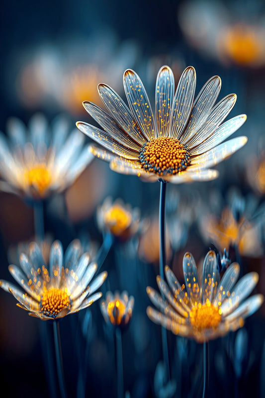 Shimmering Daisy Bouquet | Dreamy Floral Aesthetic | Wall Decor Poster
