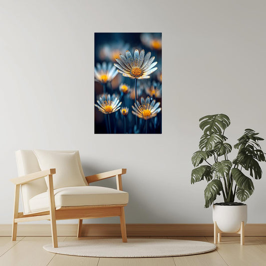 Shimmering Daisy Bouquet | Dreamy Floral Aesthetic | Wall Decor Poster