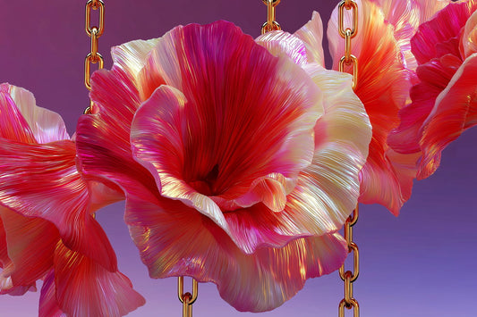 Vibrant Red Hibiscus | Enchanting Fantasycore | Wall Decor Poster