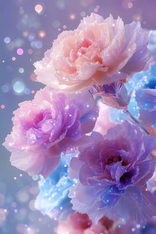 Pastel Rose Bouquet | Whimsical Dreamcore | Wall Art Print Poster