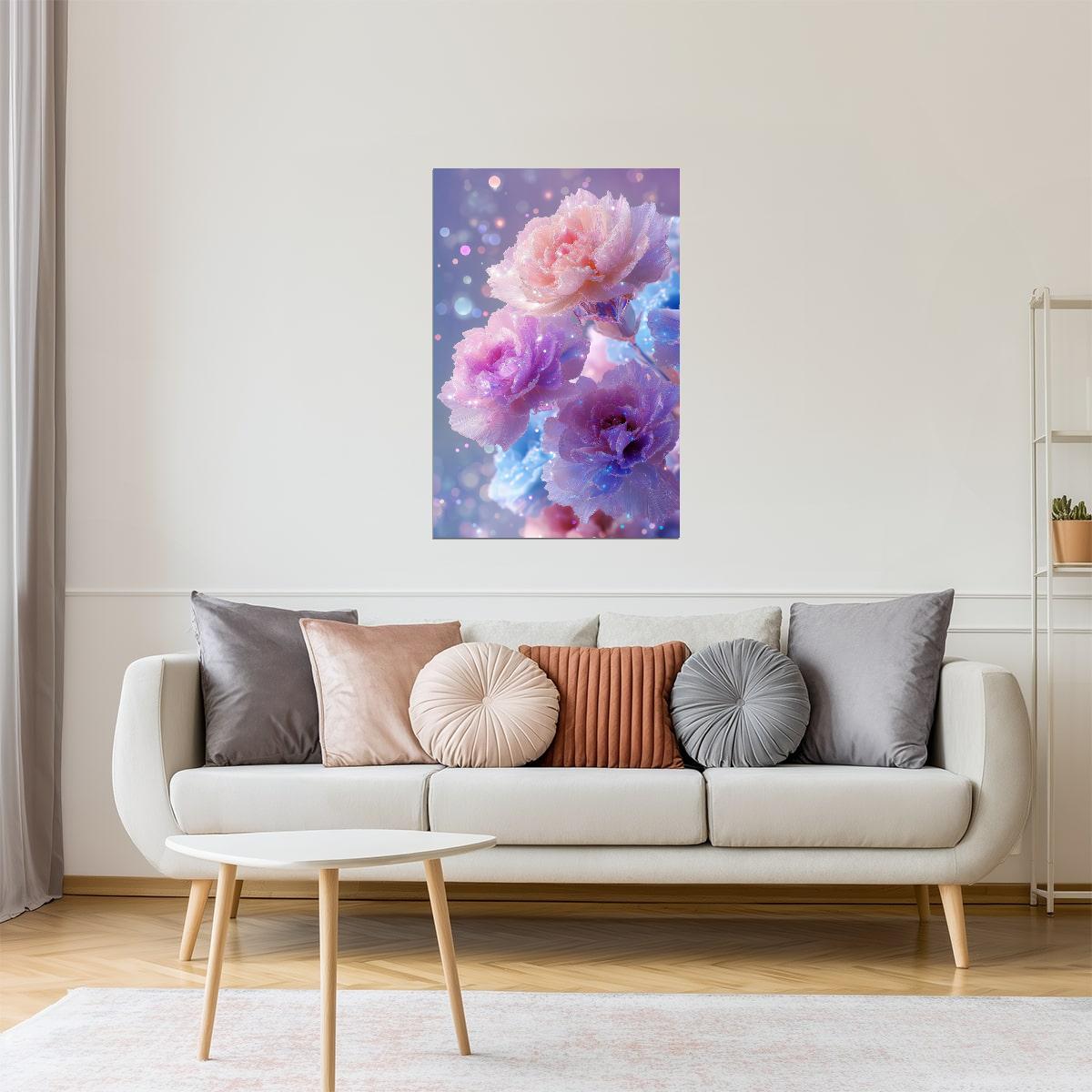 Pastel Rose Bouquet | Whimsical Dreamcore | Wall Art Print Poster