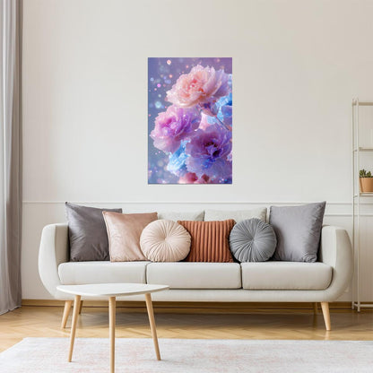 Pastel Rose Bouquet | Whimsical Dreamcore | Wall Art Print Poster