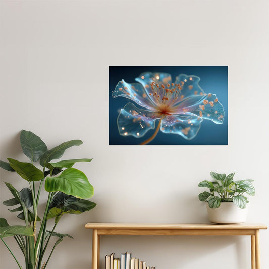 Translucent Golden Flower | Dreamy Surrealism | Wall Decor Poster
