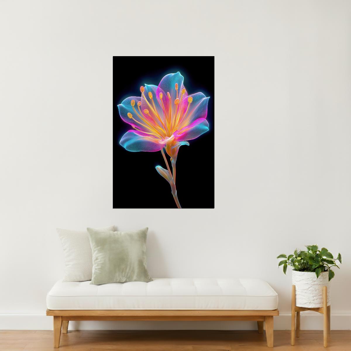 Radiant Stamen Flower | Mystical Surrealism | Wall Art Print Poster