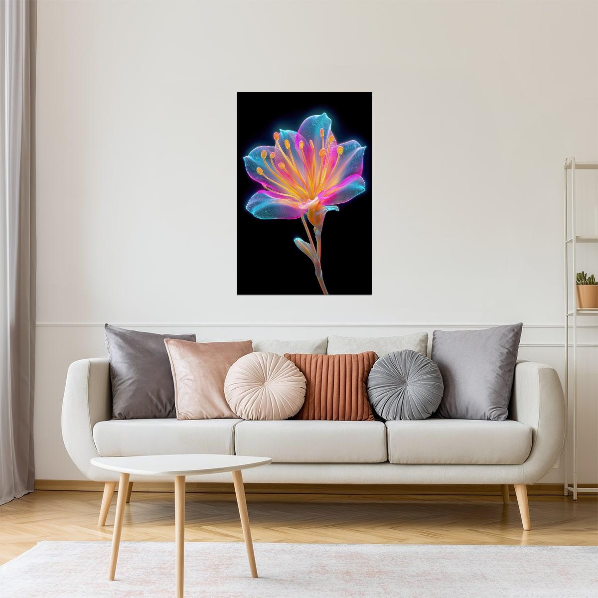 Radiant Stamen Flower | Mystical Surrealism | Wall Art Print Poster