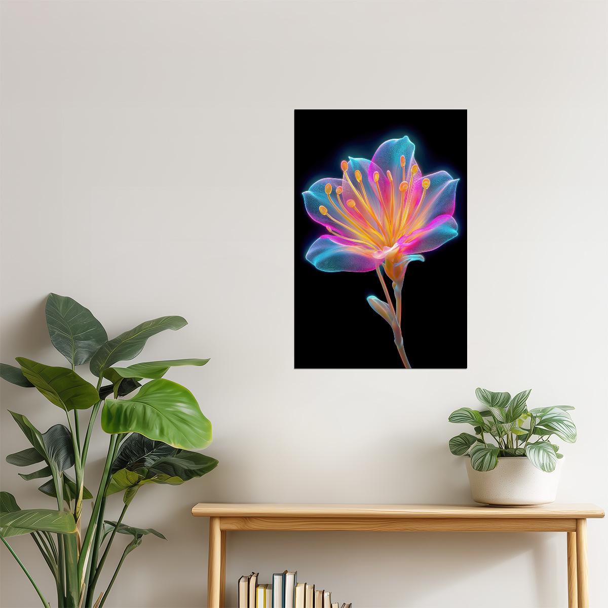 Radiant Stamen Flower | Mystical Surrealism | Wall Art Print Poster