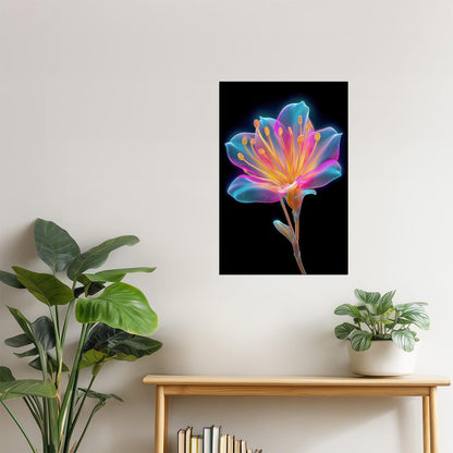 Radiant Stamen Flower | Mystical Surrealism | Wall Art Print Poster