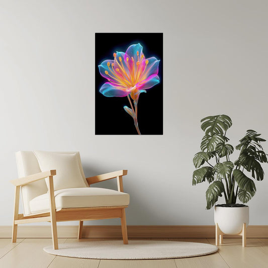 Radiant Stamen Flower | Mystical Surrealism | Wall Art Print Poster