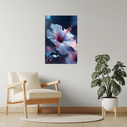 Translucent Hibiscus | Serene Otherworldly Art | Wall Art Print Poster