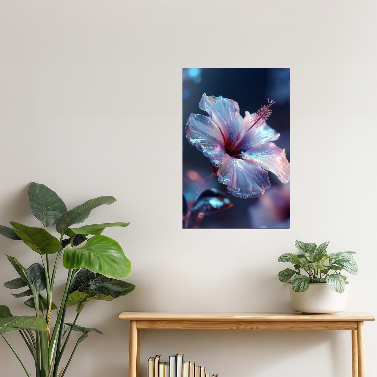 Translucent Hibiscus | Serene Otherworldly Art | Wall Art Print Poster