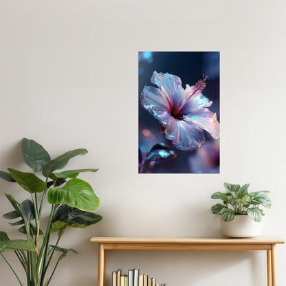 Translucent Hibiscus | Serene Otherworldly Art | Wall Art Print Poster