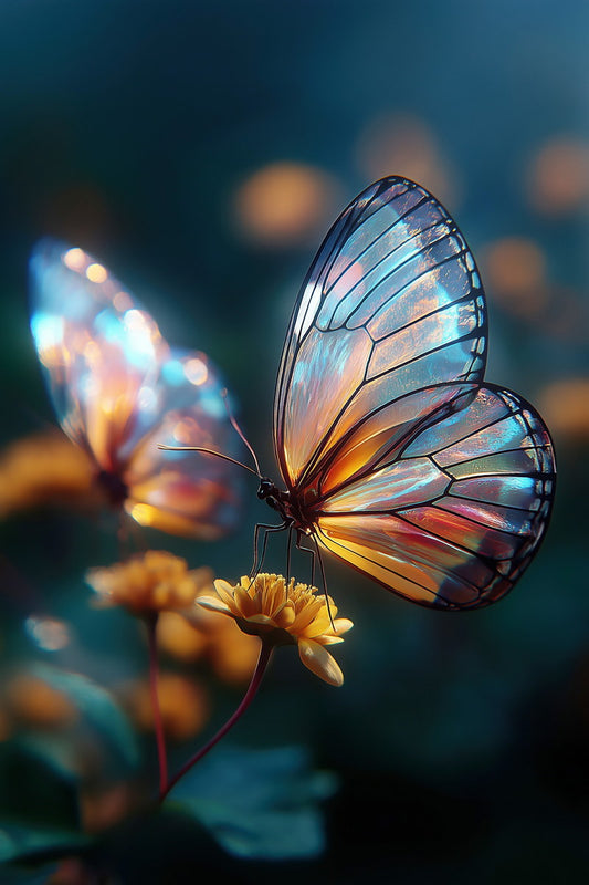Crystal Wing Butterfly | Whimsical Dreamcore | Wall Decor Poster