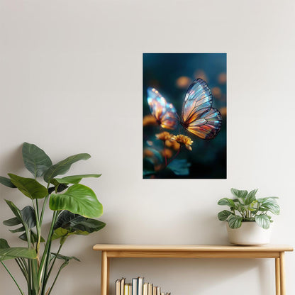 Crystal Wing Butterfly | Whimsical Dreamcore | Wall Decor Poster
