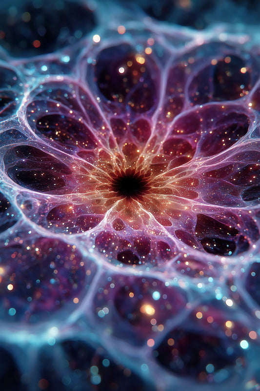 Cosmic Glittering Abstraction | Celestial Fantasy | Wall Art Print Poster
