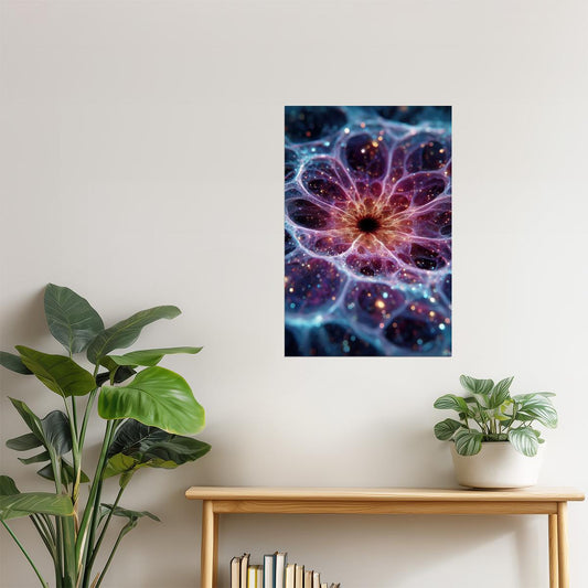 Cosmic Glittering Abstraction | Celestial Fantasy | Wall Art Print Poster