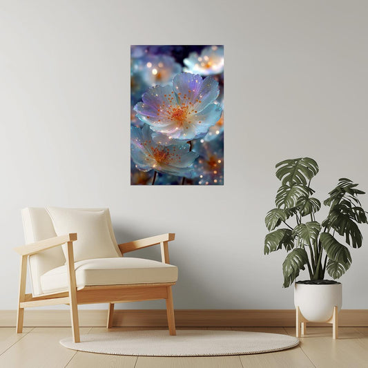 Luminous White Blossom | Ethereal Dreamcore | Wall Decor Poster