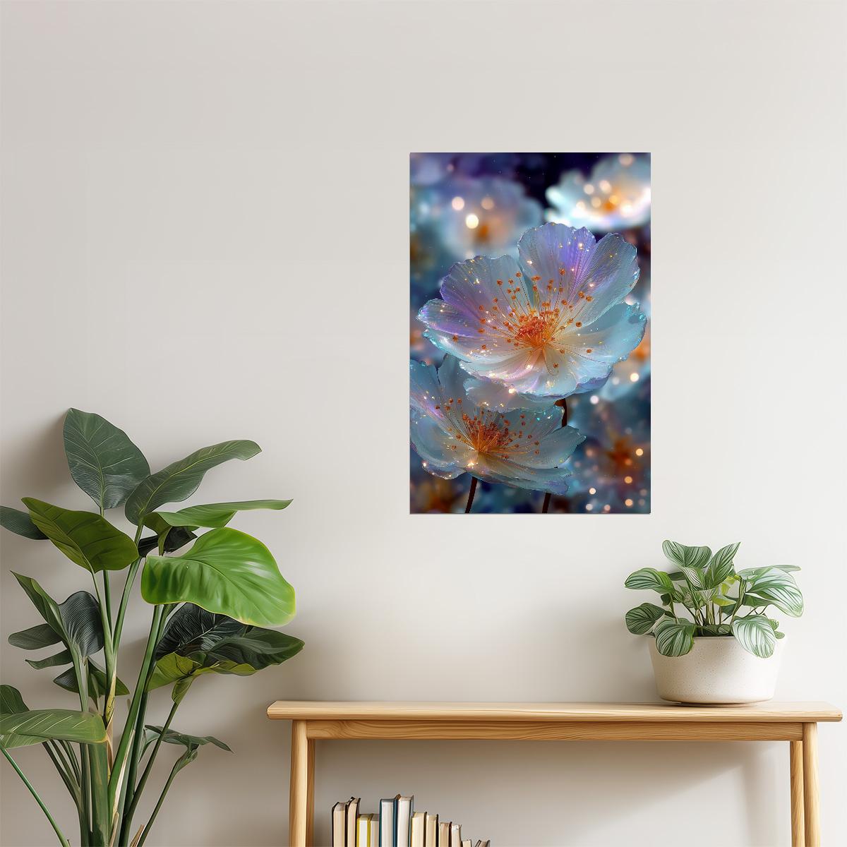 Luminous White Blossom | Ethereal Dreamcore | Wall Decor Poster