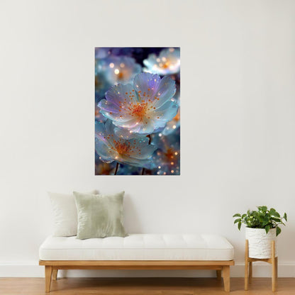 Luminous White Blossom | Ethereal Dreamcore | Wall Decor Poster