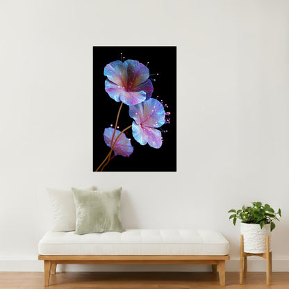 Shimmering Pink Petals | Whimsical Fantasycore | Wall Art Print Poster