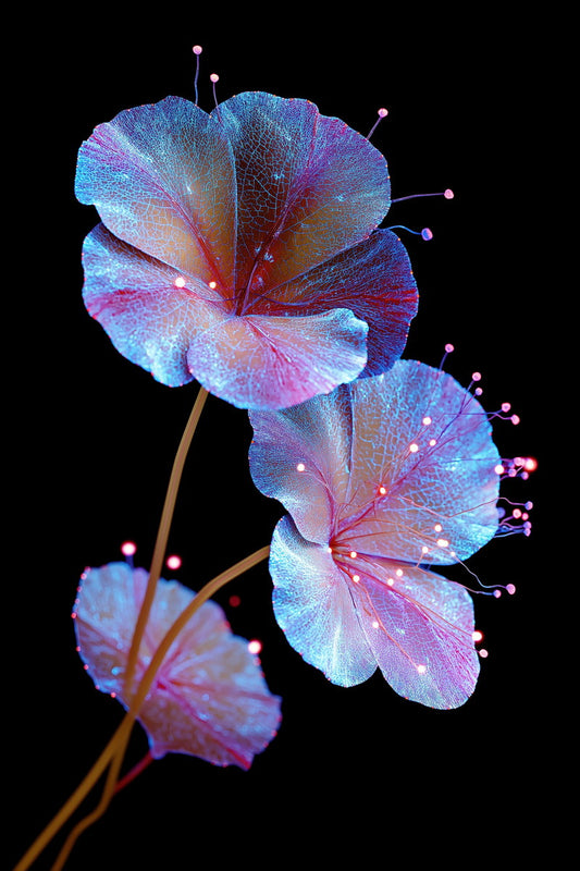 Shimmering Pink Petals | Whimsical Fantasycore | Wall Art Print Poster