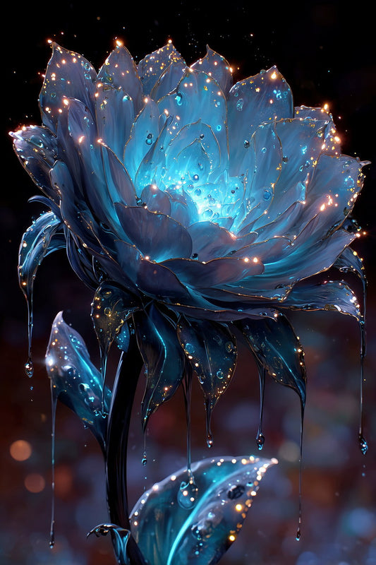 Radiant Cosmic Bloom | Otherworldly Surrealism | Wall Decor Poster