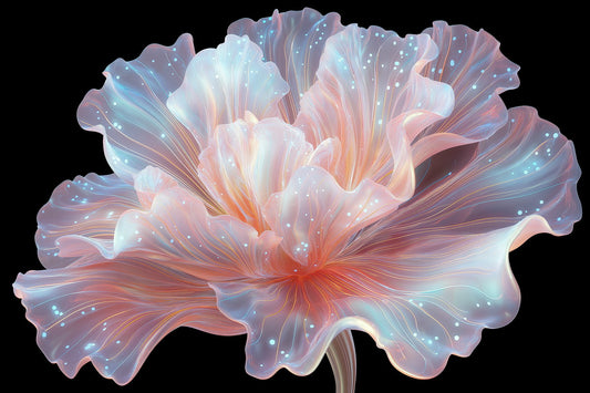 Translucent Coral Bloom | Ethereal Fantasy Art | Wall Decor Poster