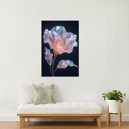 Iridescent Pink Petals | Dreamy Aura Core | Wall Art Print Poster