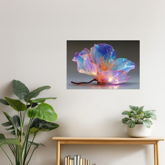 Prismatic Fallen Bloom | Mystical Surrealism | Wall Art Print Poster