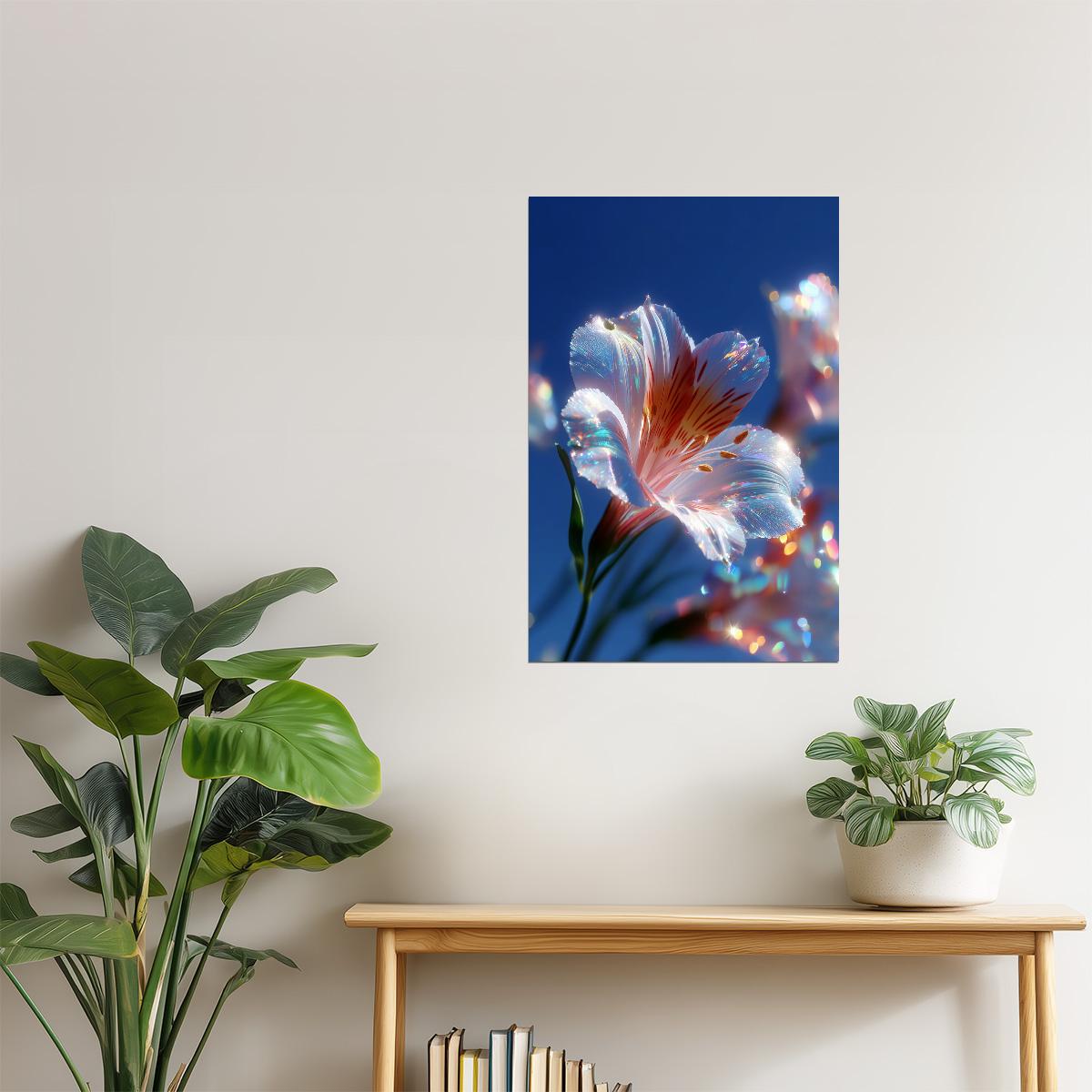 Radiant White Flower | Ethereal Dreamcore | Wall Art Print Poster