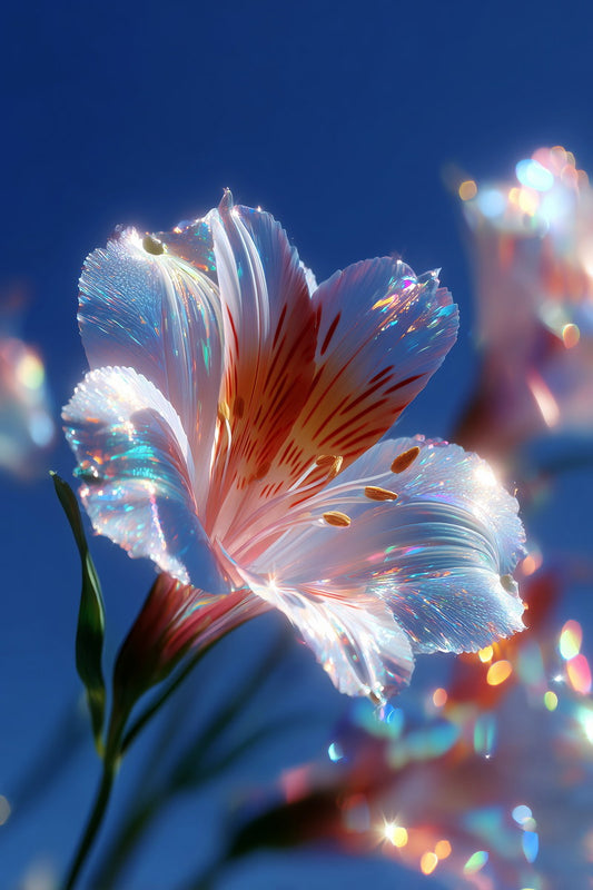 Radiant White Flower | Ethereal Dreamcore | Wall Art Print Poster
