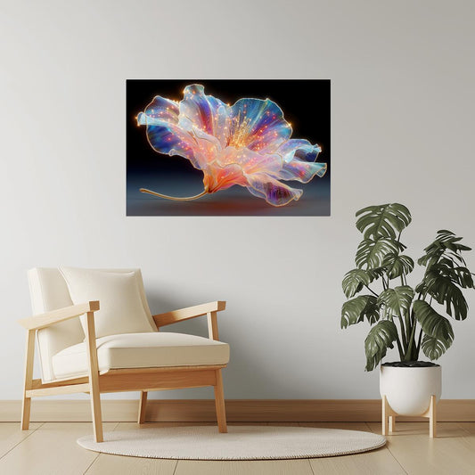 Prismatic Bloom | Ethereal Fantasy Art | Wall Art Print Poster