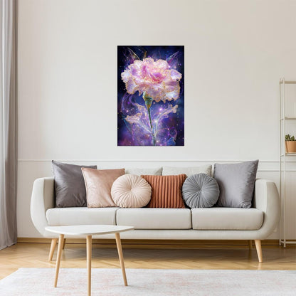 Celestial Cosmic Flower | Otherworldly Fantasy Art | Wall Art Print Poster