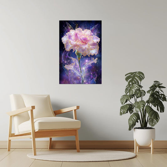 Celestial Cosmic Flower | Otherworldly Fantasy Art | Wall Art Print Poster