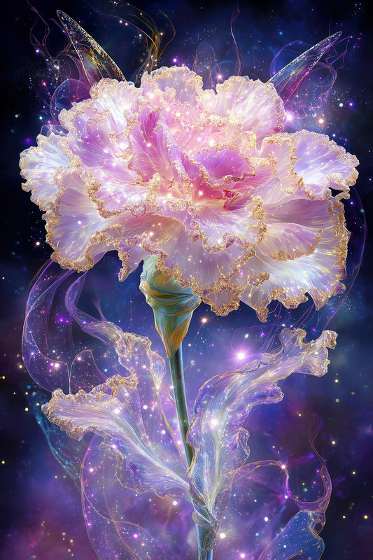 Celestial Cosmic Flower | Otherworldly Fantasy Art | Wall Art Print Poster
