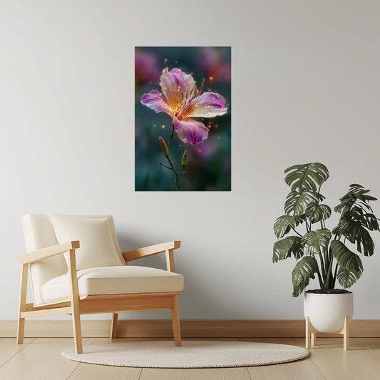 Radiant Pink Blossom | Whimsical Dreamcore | Wall Decor Poster